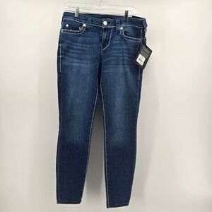 True Religion Halle Big T Super Skinny Jeans W30 Stretch Blue Horseshoe NWT
